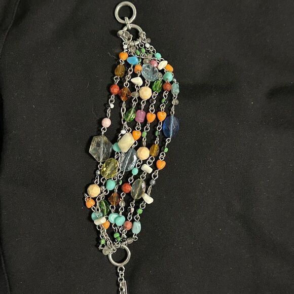 Cookie Lee multi strand beaded bracelet turquoise bohemian - Picture 4 of 5